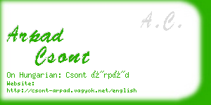 arpad csont business card